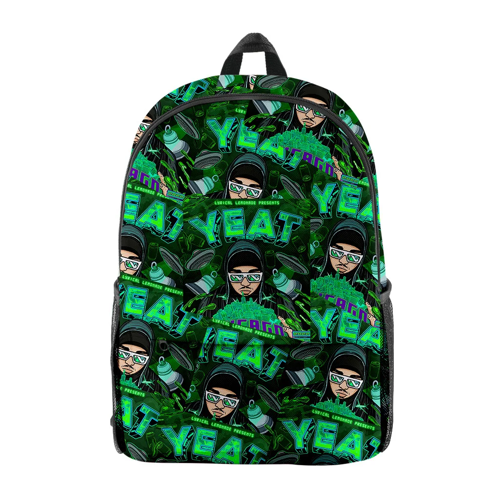 Classic Novelty Yeat Rapper pupil Bookbag Notebook Backpacks 3D Print Oxford Waterproof Boys/Girls Fashion Travel Backpacks