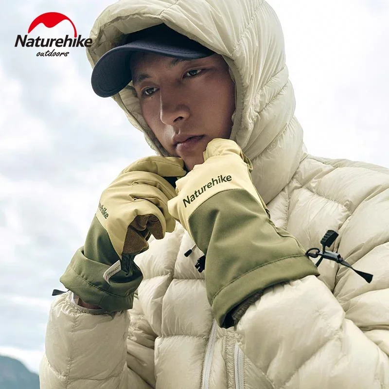 Naturehike Winter Gloves for Man Woman Camping Cycling Hiking Skiing Skating Thermal Supplies Waterproof Touch Screen Anti-slip