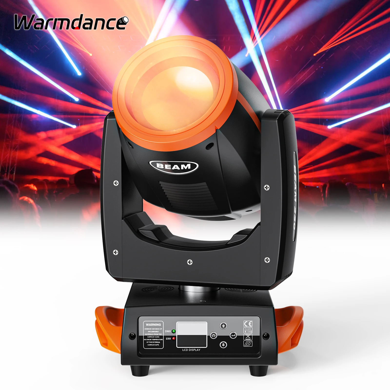 7R 230W Moving Head Light Beam Rainbow Effect Stage Light Effect Projector DMX512 Control for Disco Party Club Bar DJ Show