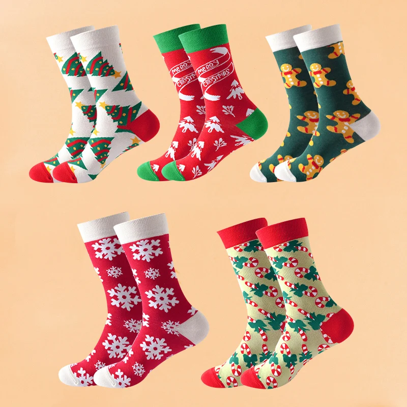 Funny Christmas Socks Men Christmas Color Men Socks Mens Women