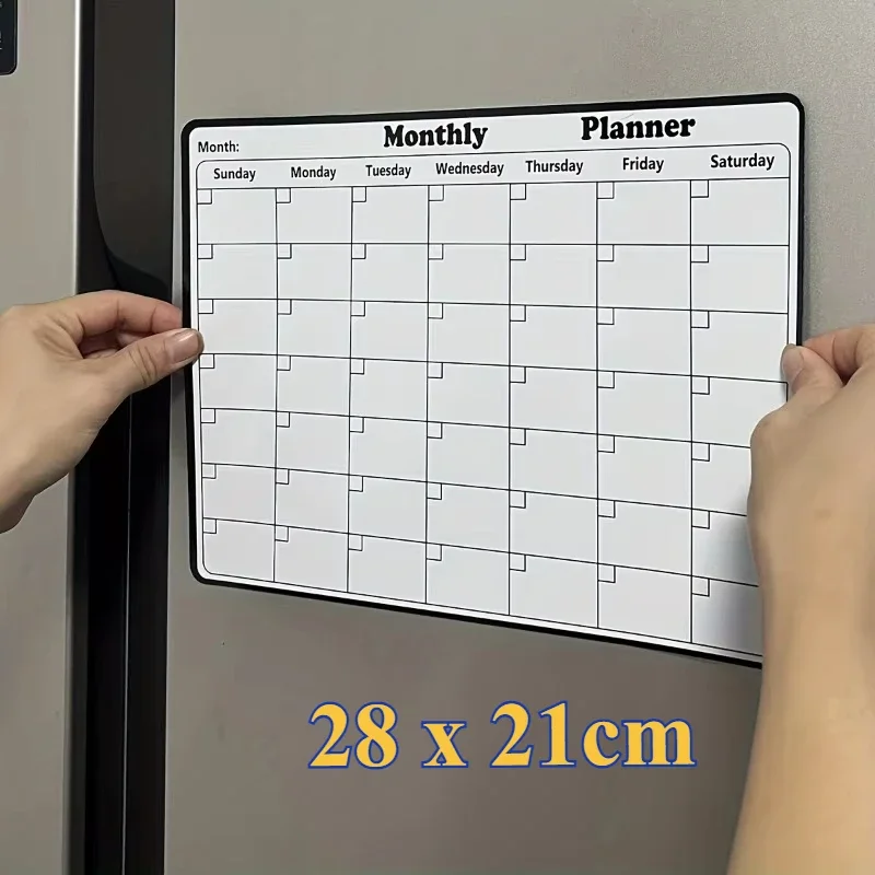28x21cm Fridge Calendar Magnetic Dry Erase Calendar Whiteboard for Refrigerator Planners
