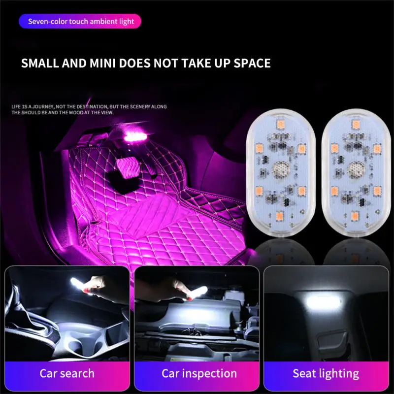 마그네틱 자동차 독서등, LED 터치 센서 천장 램프, USB 충전, 실내 지붕 조명, 장식 야간 조명, 자동차 액세서리