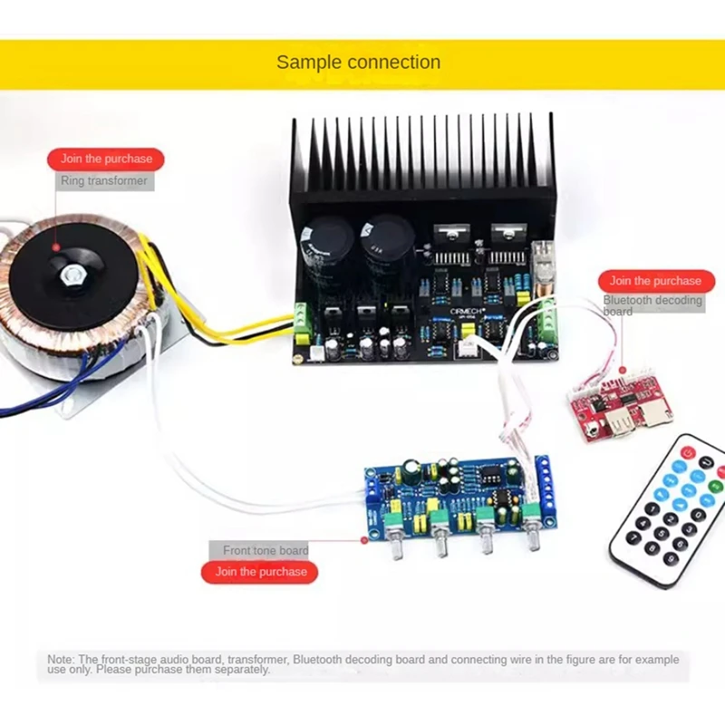 1 Piece Multifunctional Convenient Practical Portable 2.0 Power Amplifier Board Module As Shown Stereo High Power