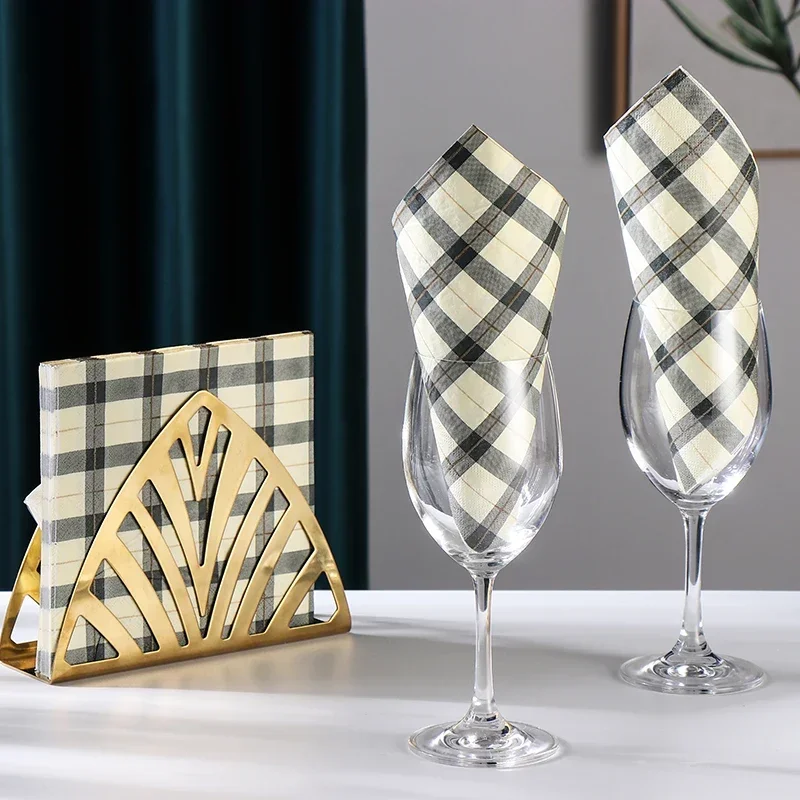 2-Ply Plaid Printing Paper Napkins 10/20pcs/pac paper napkins,tissue paper decoration