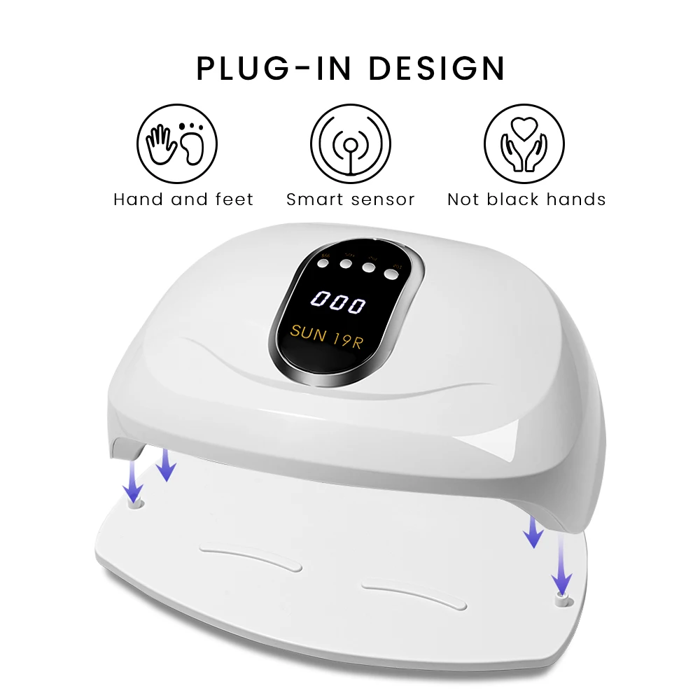 MAYCHAO 72W 57LED Lights Nail Dryer Red Light Fast Drying LED Two Hand Big Lamp Nail Lamp Gel Polish Dryer Timer Smart Nail Tool 2