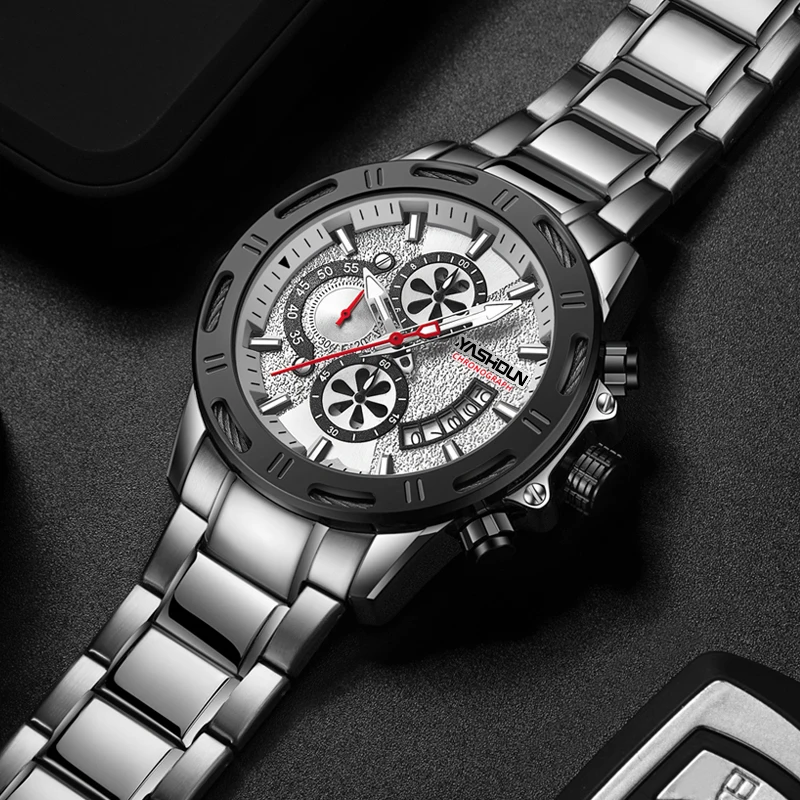 Men's Watches Luxury Gold Business Classic Clock Sport Waterproof Stainless Steel Band Wristwatches Analog Quartz Watches