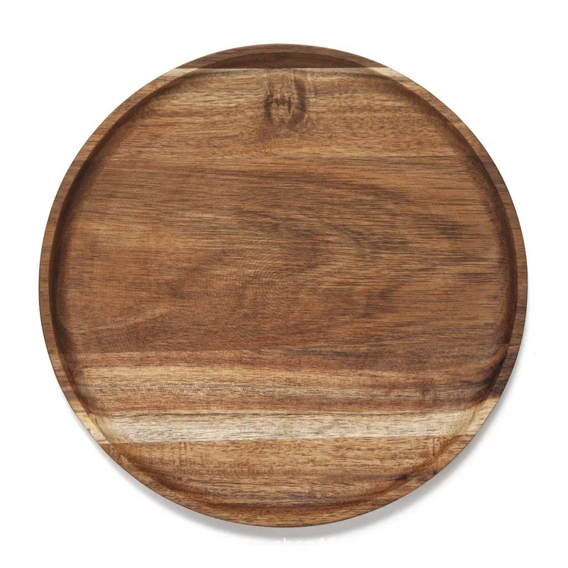 Kitchen Pizza and Fruit Round shape Board Acacia wood food plate