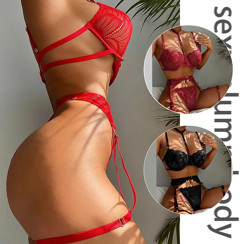Transparent Sexy Lingerie For Women Hot Erotic Underwear Lingerie Set Costume Lace Open Crotch Set Bodysuit women lingerie