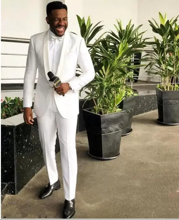 

Белые Свадебные смокинги для жениха, одежда для жениха, мужской костюм для лучших мужчин, мужские костюмы, костюм для жениха (пиджак + брюки + ...