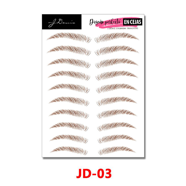 Hair-like Eyebrows Waterproof Water Transfer Stickers Makeup Eyebrow Tattoo Sticker Lasting False Eyebrow Patch Stickers