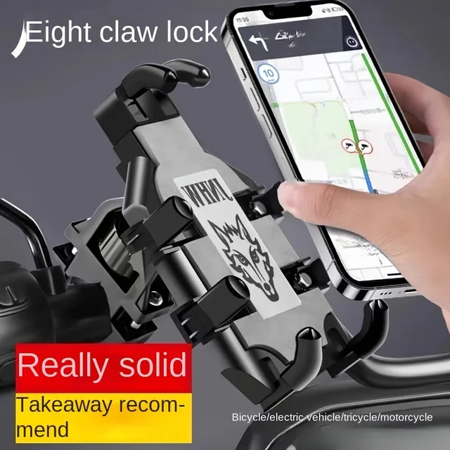 Rotatable Adjustable Bike Motorcycle Phone Mount - Shockproof Anti-Slip Holder For Phone Durable Motorcycle Phone Accessorie New 4