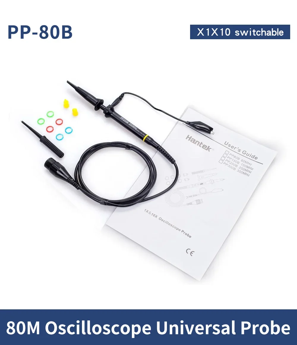 Description Picture 3 of itemHantek Digital Oscilloscope Probe X1 X10 PP150 PP150B PP200B PP250 X100 Osciloscopio Test Probes P4100 P4250 100MHZ/250MHZ