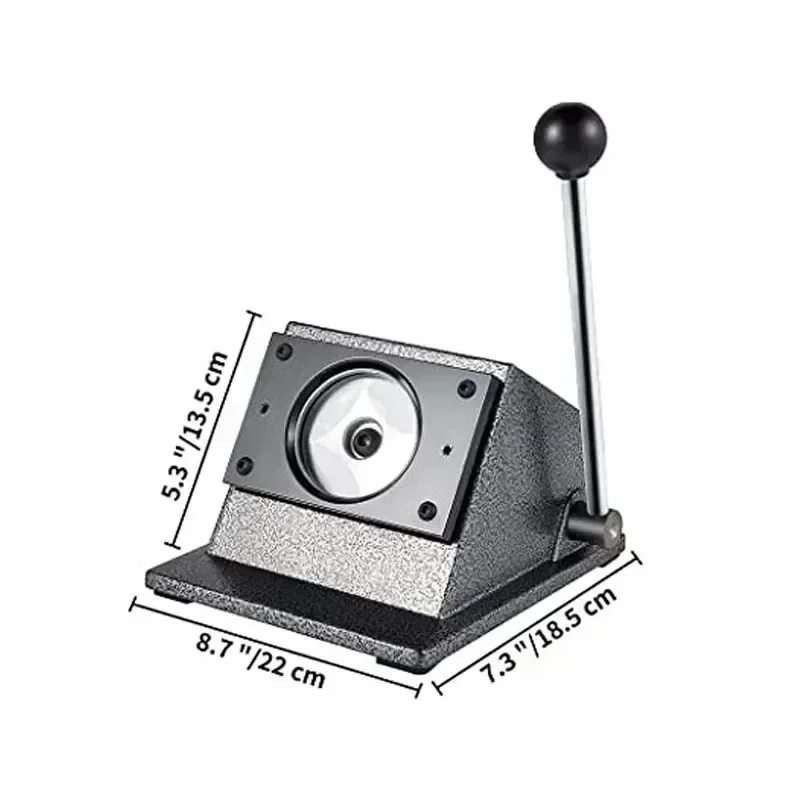 Button Paper Cutter Graphics Punch Cutter Manual Button Making for 25/32/37/44/50/56/58/75mm Circle Paper Punch
