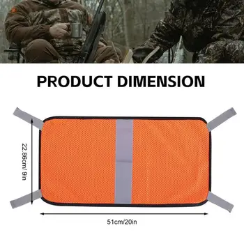Orange Safety Panel High Visibility Hunting Mesh Cover Outdoor Accessories Camping Gear For Backpacks Tents Blinds With 6