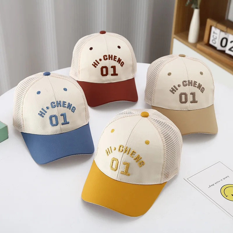 

HOT SALE Summer Trend Baseball Cap Men And Women Baby Breathable Sports Hat Ins 3-6 Years Old Simple Children Duck Tongue Cap