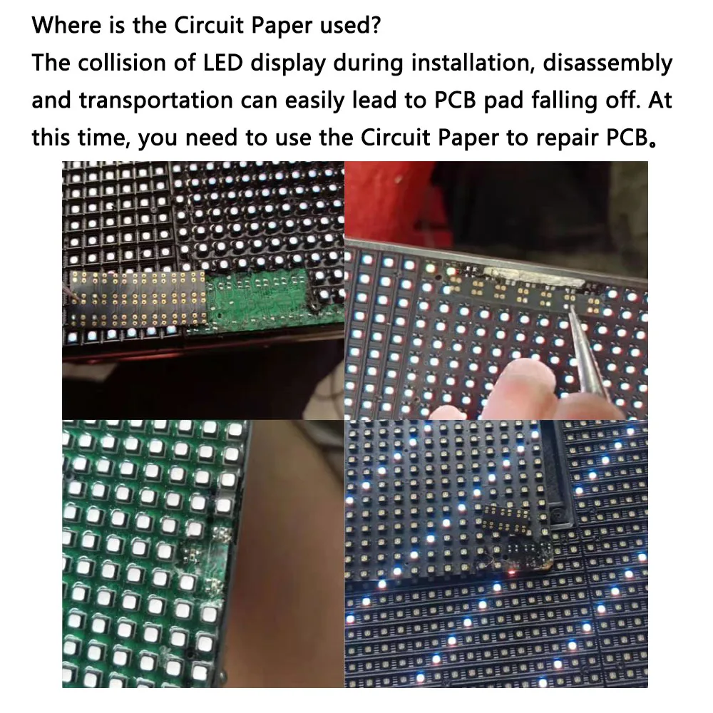 P2.976-1921-2121(VL) Circuit Paper，Vertical lamp which is usual，120X125mm ,Used for repairing damaged PCB pads