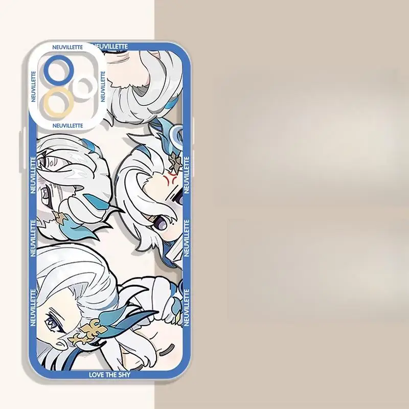 Cartoon Genshin Impact Furina Clear Phone Case Cover