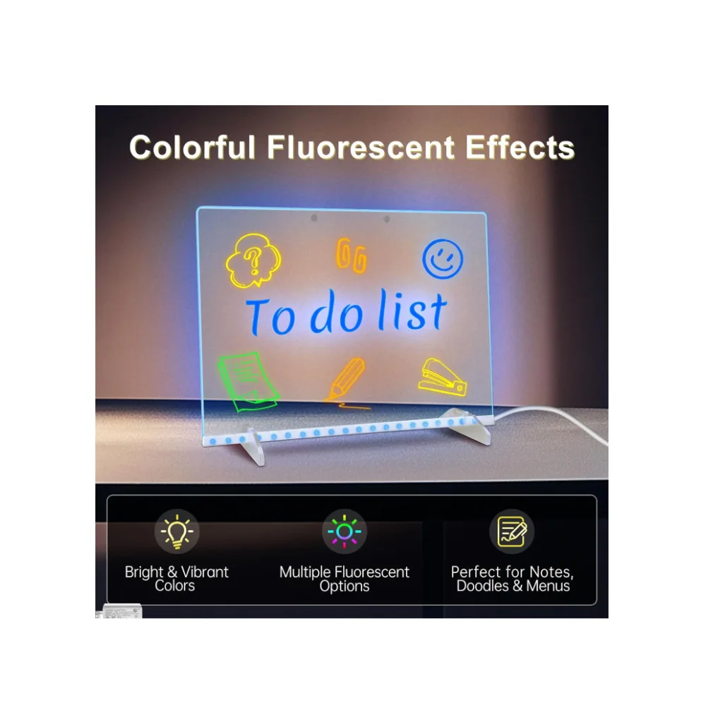 DIY 어린이용 발광 그림판, 지울 수 있는 LED 형광판, 발광 장난감, 발광 그림판, 조명