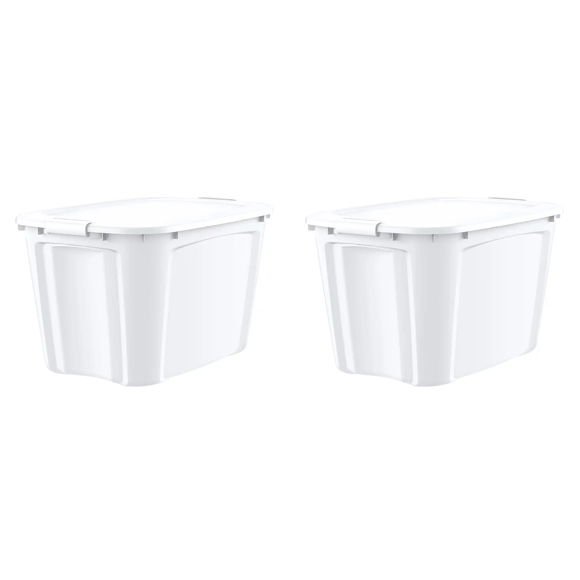 32 Gallon White Plastic Latching Lid Tote Set of 2 - AliExpress