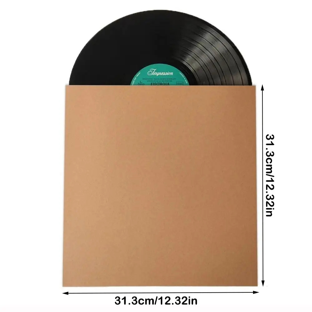 New 12 Inch Vinyl Records Sleeve Square Resealable LP Vinyl Record Cover Outer Record Sleeves