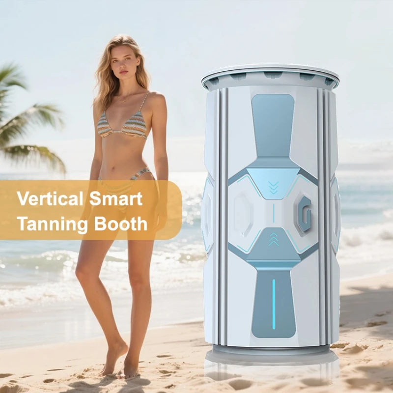 SLyric - Cabina de hidroterapia profesional, cápsula vertical para tomar el sol, máquina de bronceado de cuerpo completo, cama de bronceado con spray