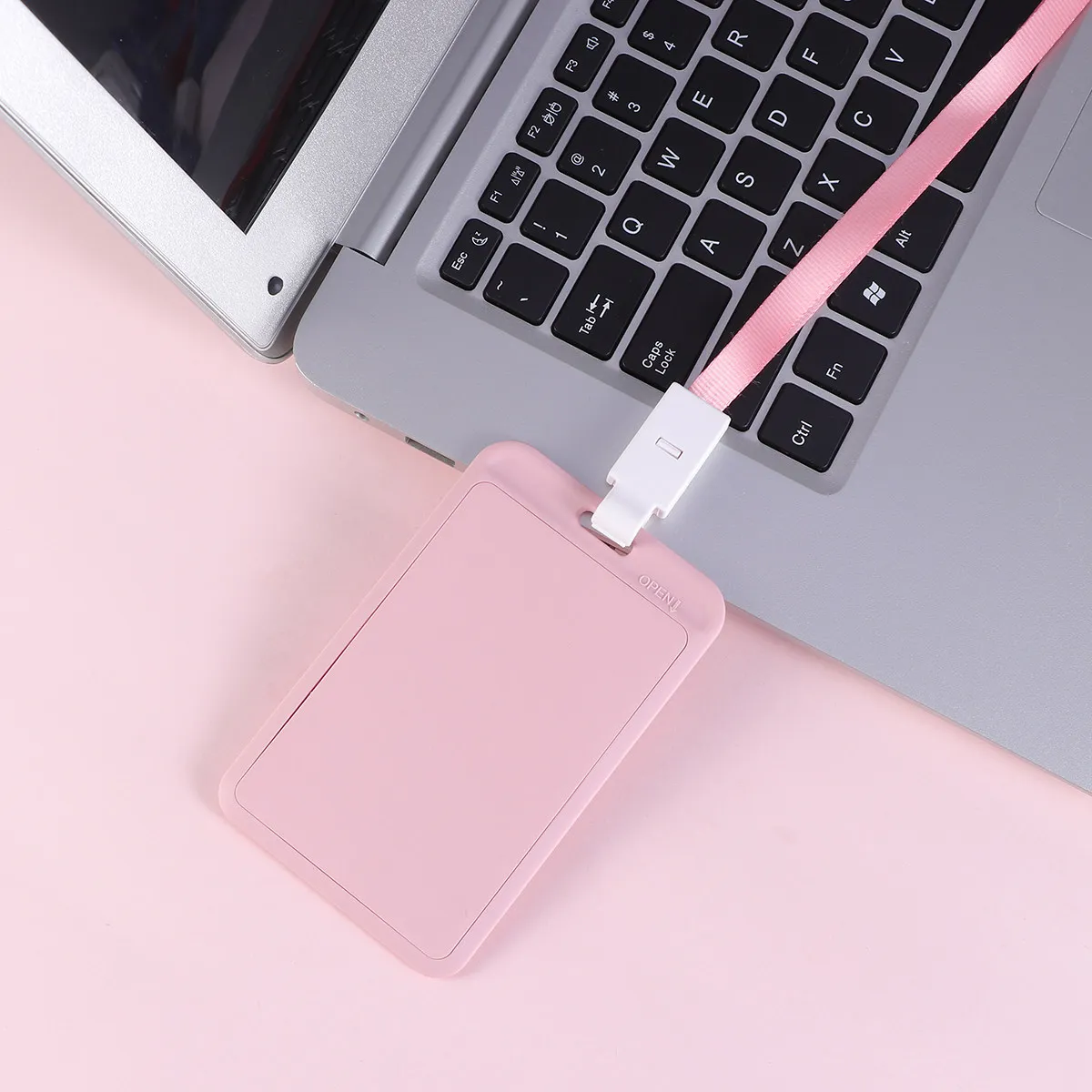 배지 홀더 랜야드, 직장/학교 ID 카드 케이스용 투명 앞면 창이 있는 간편하게..