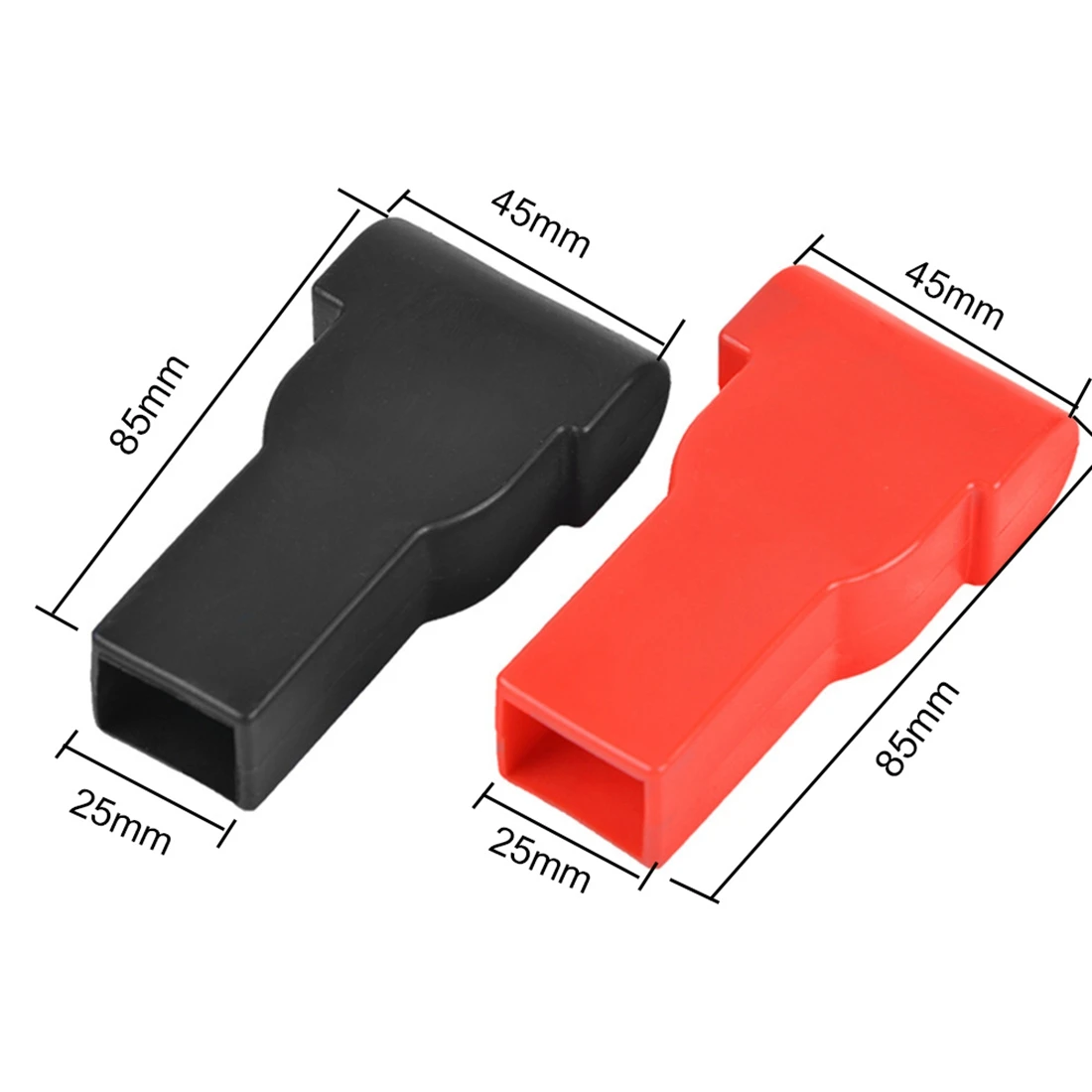 2pcs Car Battery Terminal Covers Cap Insulating Dust Protector Negative Positive Battery Insulating Covers Car Accessories