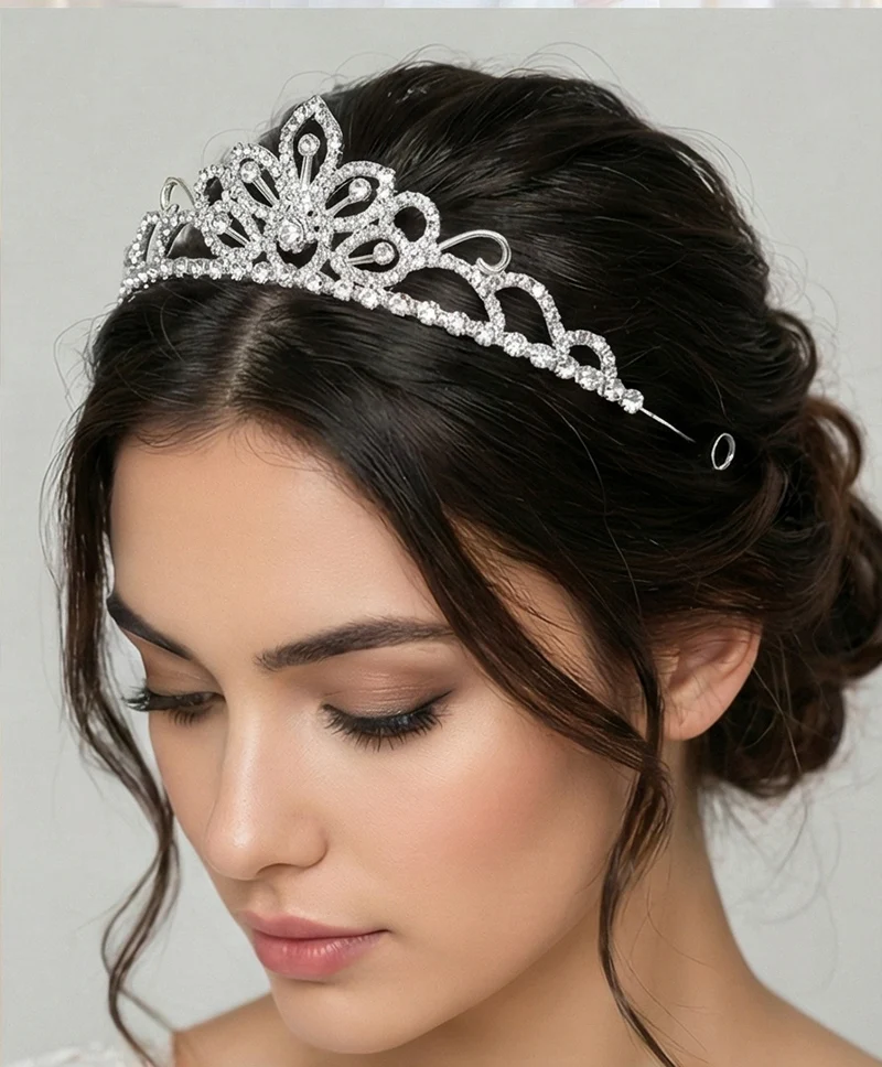 Party Queen Bridal Wedding Hair Accessories Headband Crowns Rhinestone Crown