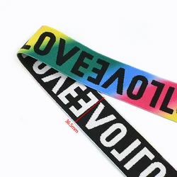 Colorful Elastic Nylon Bands for DIY Sewing and Garment Projects (EB147 - Rainbow - 38mm)