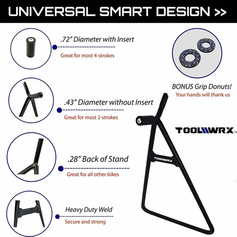 

Motorcycle Dirt Bike Stand-Universal Triangle A Stand Design Best Quality Heavy Duty Metal Kickstand Dirtbike Reliable Motocross