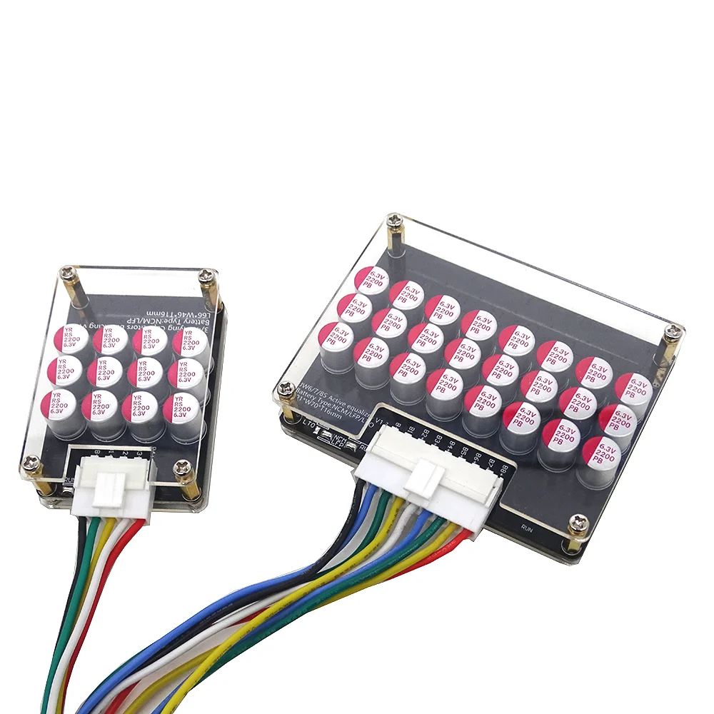 Scheda condensatore bilanciatore attivo/equalizzatore attivo 5A 4S 8S 16S Batteria al litio Li-ion Lifepo4 LTO con custodia protettiva in acrilico
