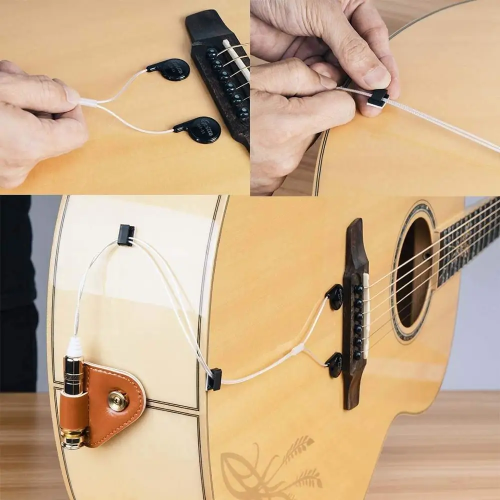 Guitto Series GGP-03 Guitar Pickup Piezo Contact Pickup Pure Copper-plated Cable