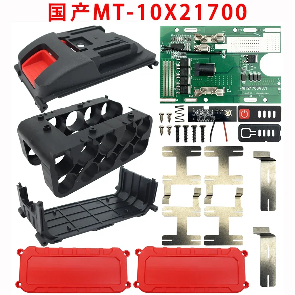 Battery Case 10X21700 Li-ion Battery Case Box Protection Circuit Board PCB for Makita