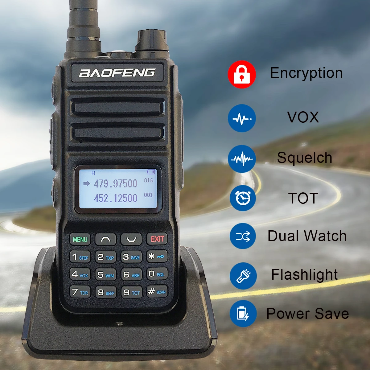 Baofeng Walkie Talkie P15UV Two way Radio Station 5W Long Range Wireless set VHF UHF Amateur