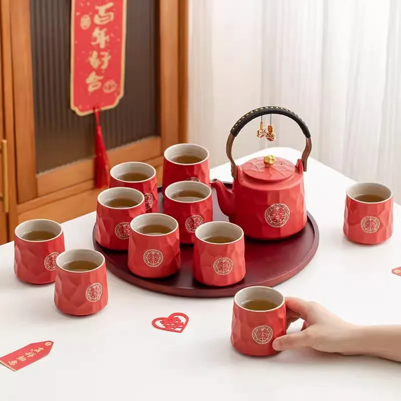 Kung Fu Tea Set for New Couples, Creative Gift for Family, Moving Home and Wedding Gift