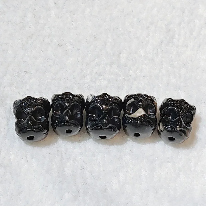 

Tibetan Totem Agate Dzi Exquisite Sculpture Dapeng Bird Tianzhu Ethnic Necklace Pendant DIY Accessories 10pcs/pack