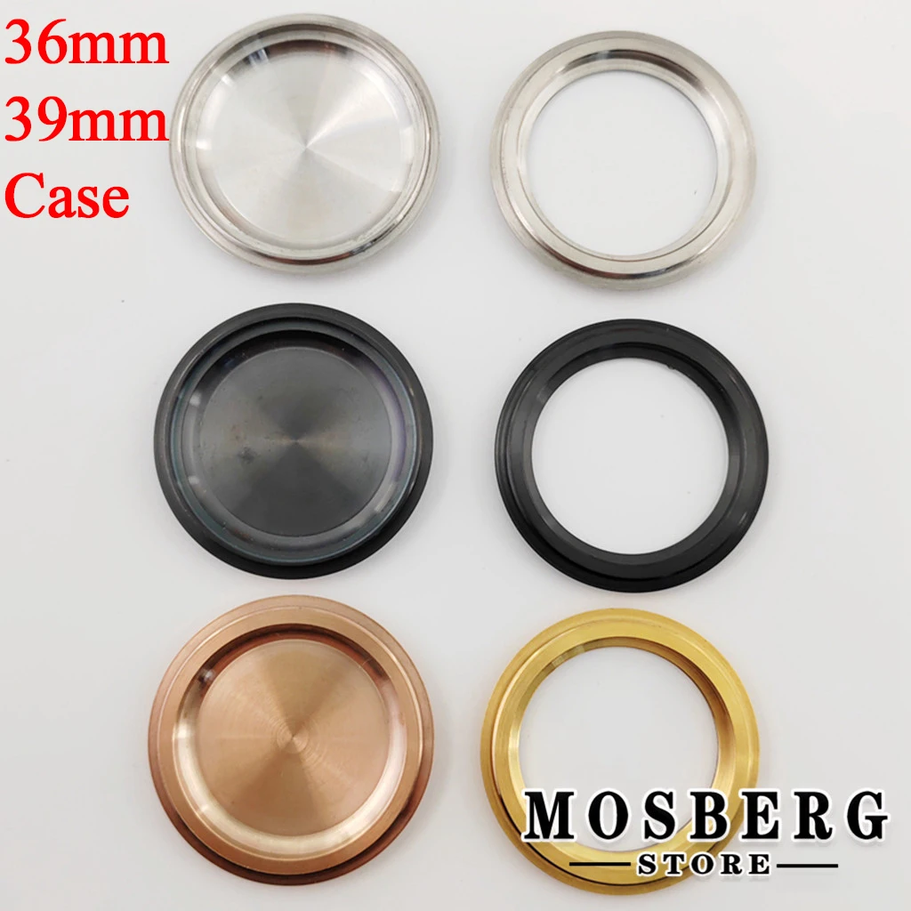 Rose Gold Solid Stainless Steel Glass Watch Case Bottom Cover