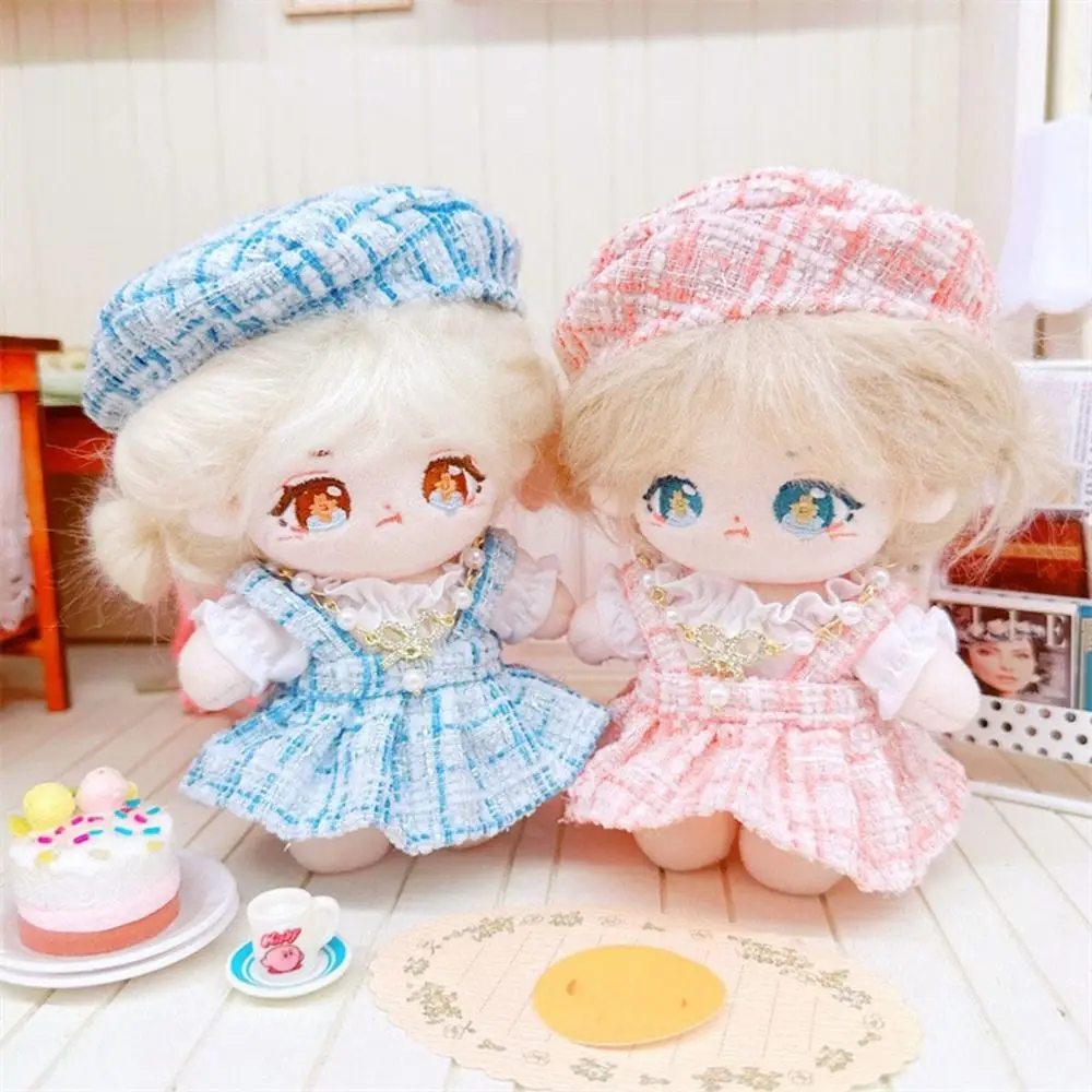 베레모 모자 액세서리 인형 사랑스러운 옷, 귀여운 봉제 인형 옷, 셔츠 목걸이, 2 가지 색상