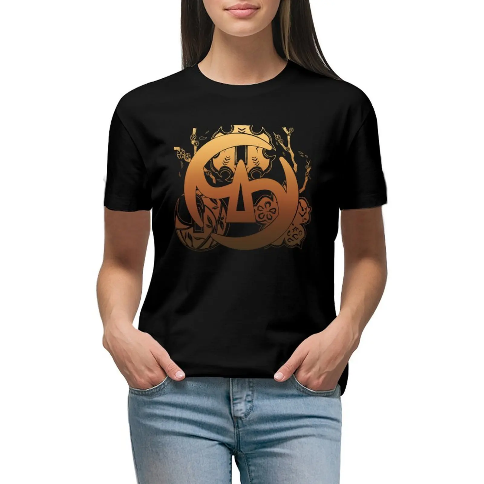 

FFXIV Samurai Job Symbol [FF Style] T-Shirt summer top shirts graphic tees Aesthetic clothing western t-shirt dress for Women