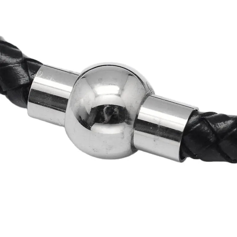 Kissitty 2Colors Braided Leather Cord Bracelets With Brass Clasps Rope Bracelet Basic Chain Jewelry Findings