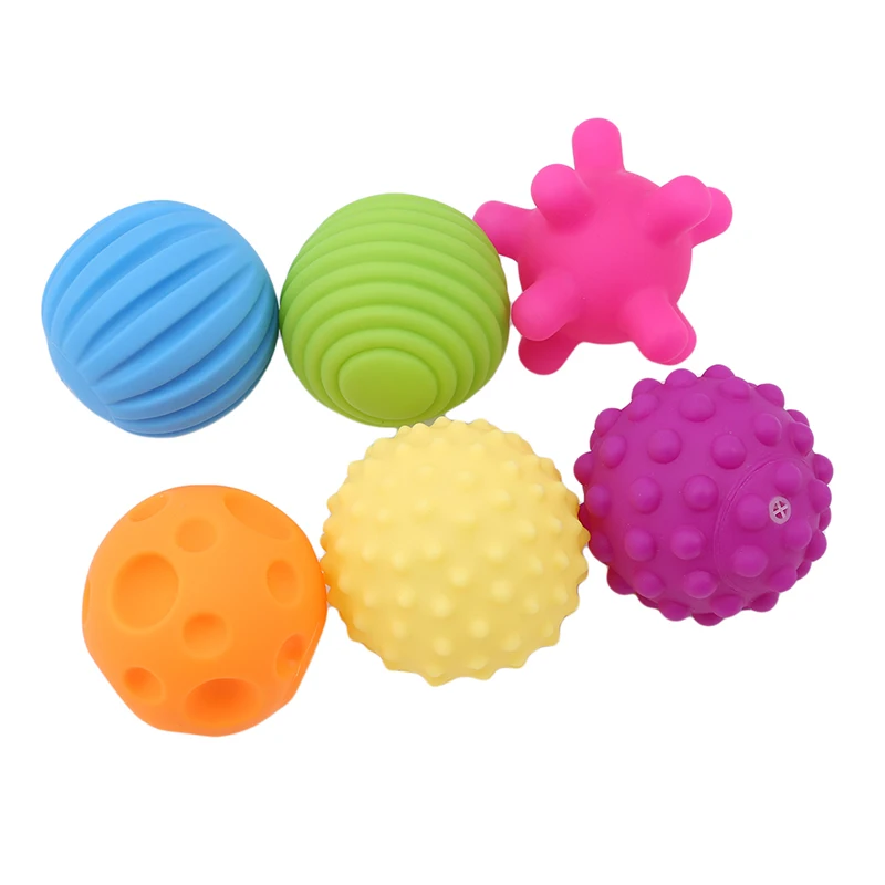 

6pcs/set Baby Toy Ball Set Develop Baby's Tactile Senses Toy Baby Touch Hand Ball Toys Baby Training Ball Massage Soft Ball