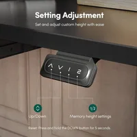 Standing Desk with Keyboard Tray, 55 × 24 Inches Electric Height Adjustable Desk, Sit Stand Up Desk, Computer Office Desk, Black 2