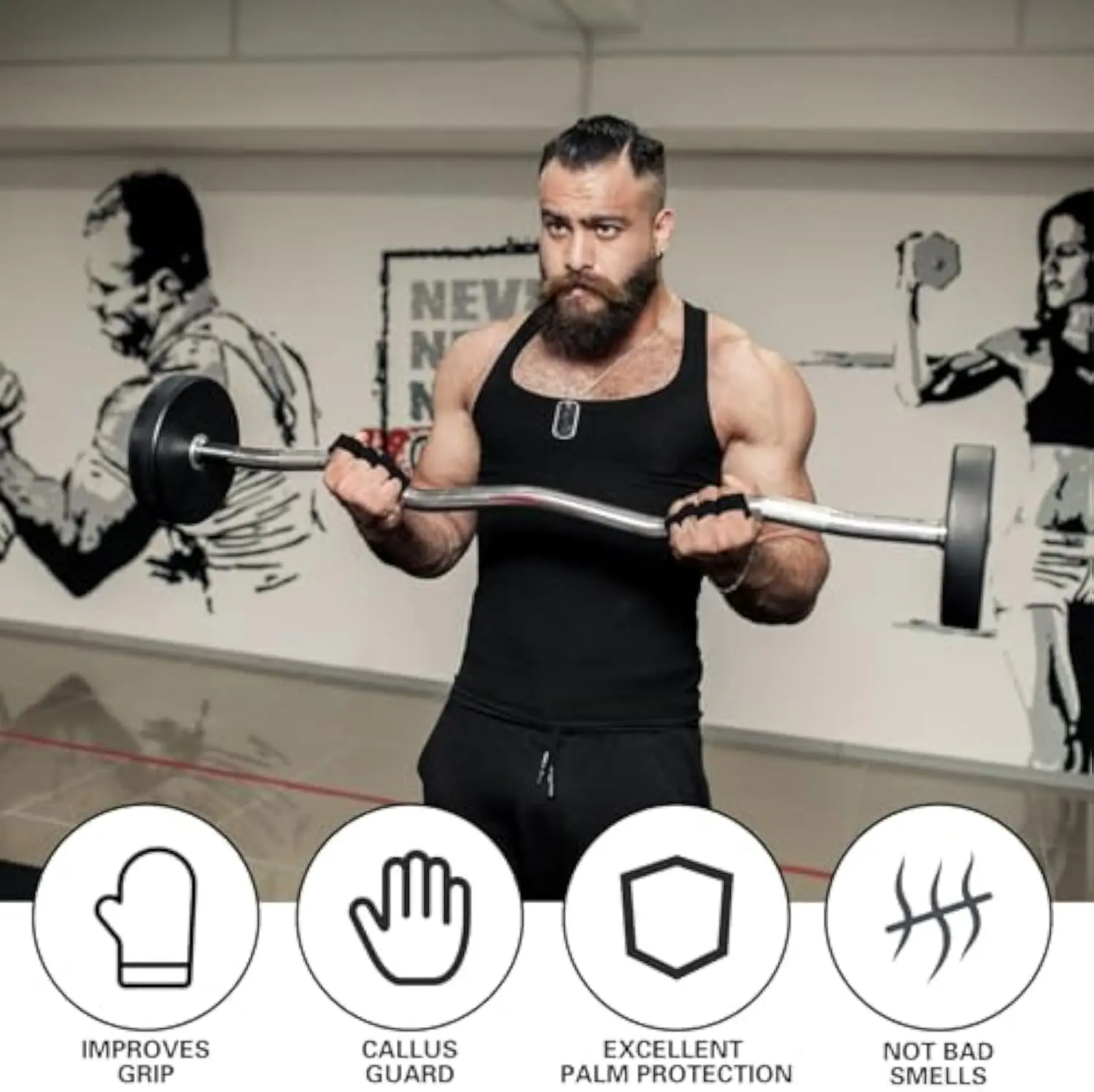Cowhide Gym Gloves Half Finger fingerless gloves gym gloves