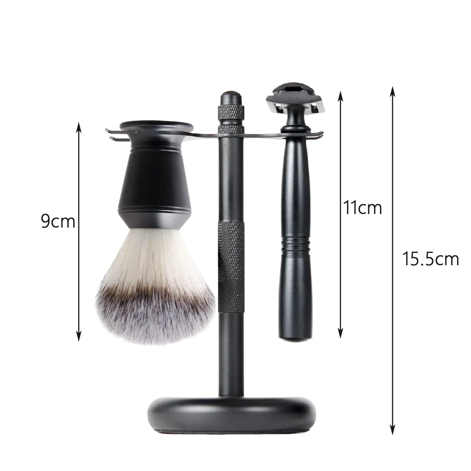 3Pcs Shaving Set Black Color Shave Accessory Premium Father`s Day Gifts