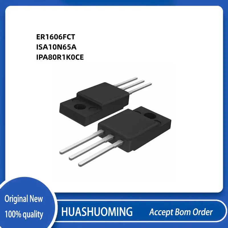 

10Pcs/Lot ER1606FCT ER1606F ER1606 ISA10N65A ISA10N65 10N65A IPA80R1K0CE IPA80R1K0 IPA80R1 8R1K0CE TO220F