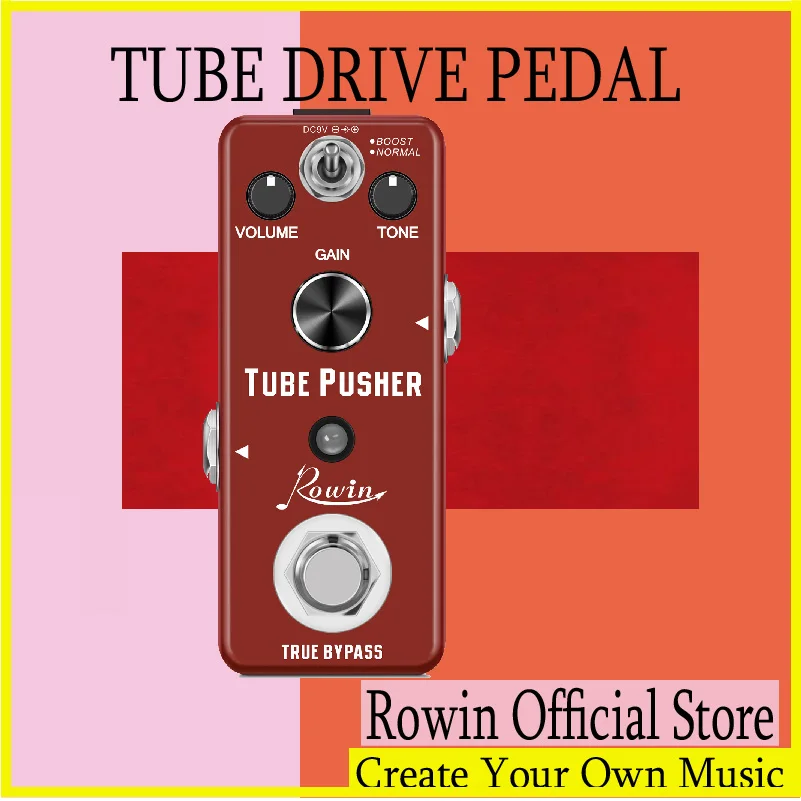 

Rowin LEF-328 TUBE PUSHER Overdrive 2 Modes Of Tube Sreamer Style True Bypass Full Metal Case