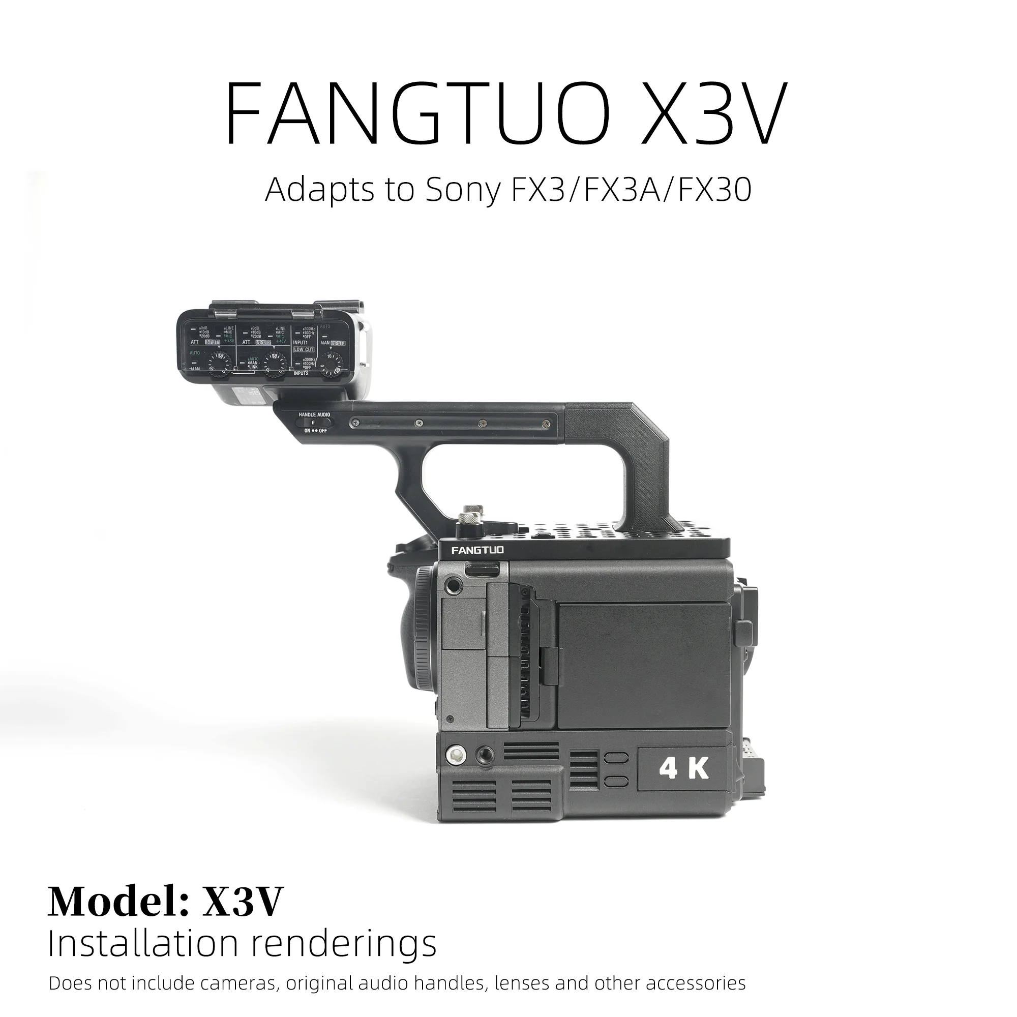 X3V fx3 30 Camera Cage Combo Set – Suitable for Vertical Shooting, Handheld Use,