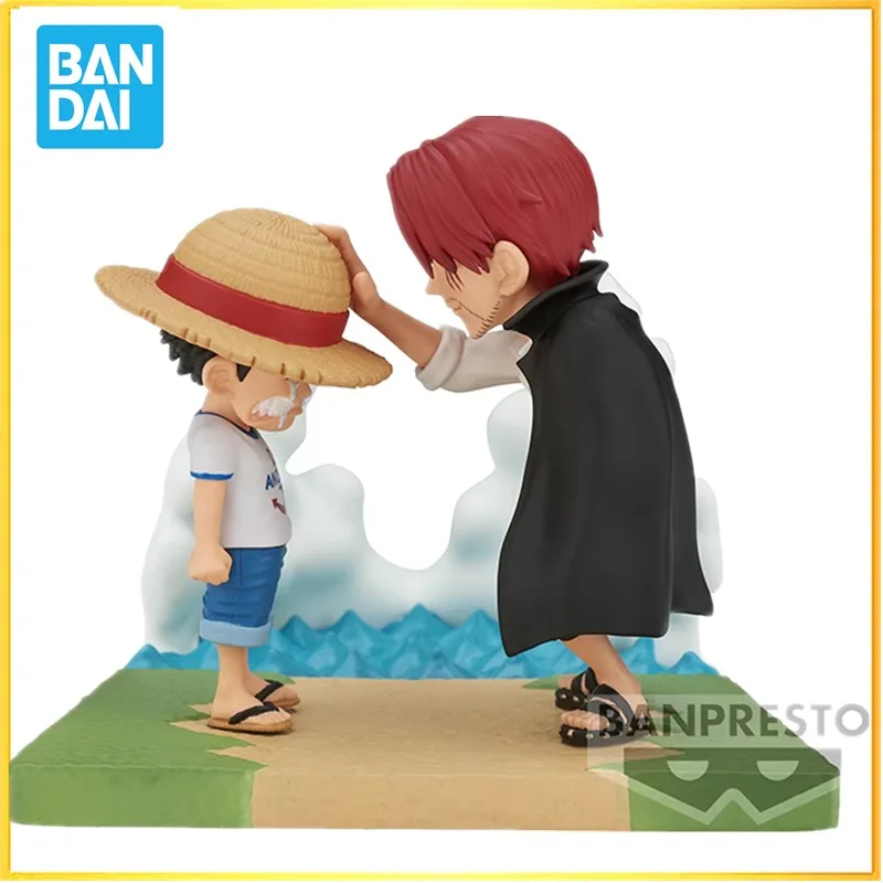 

In Stock Bandai Original BANPRESTO WCF LOG STORIES Monkey D. Luffy Shanks ONE PIECE Model Collection Action Figure Toys