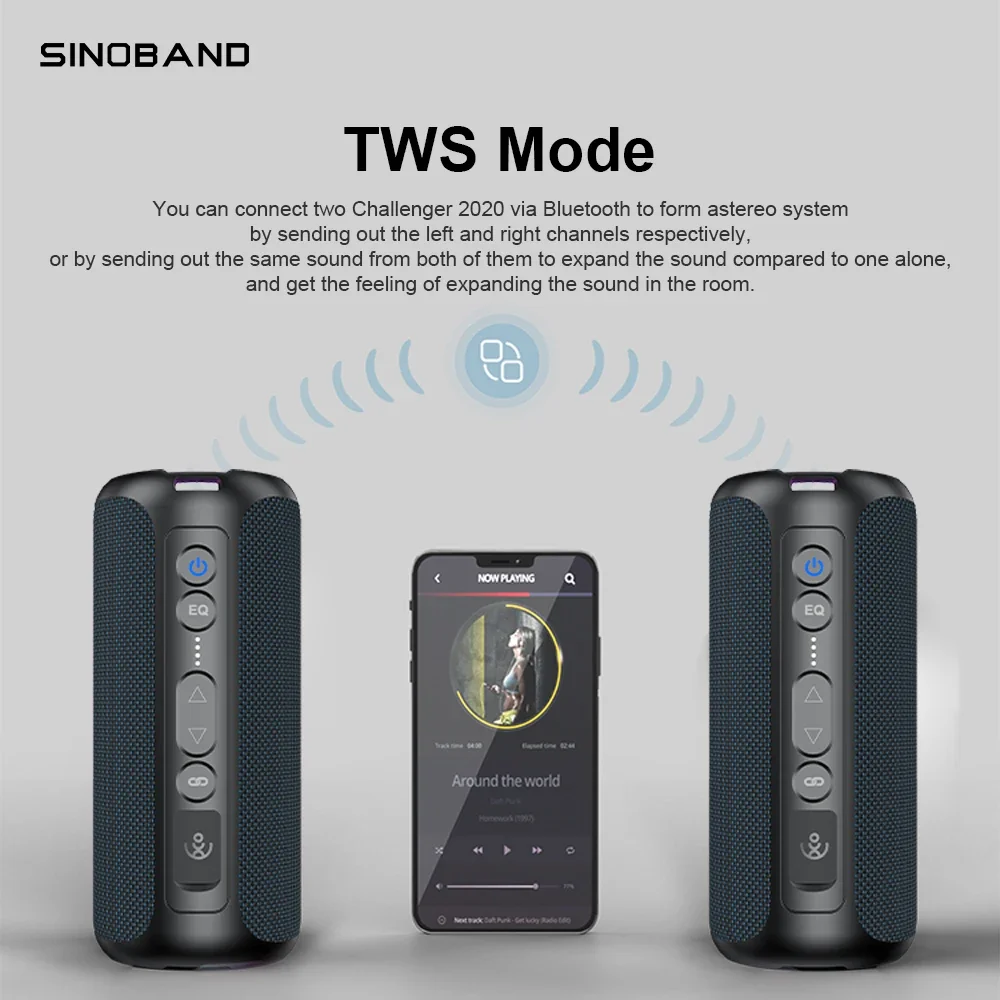 50W high-power Bluetooth speaker XDobo Sinoband Challenger portable subwoofer stereo IPX7 waterproof wireless Bluetooth speaker 3