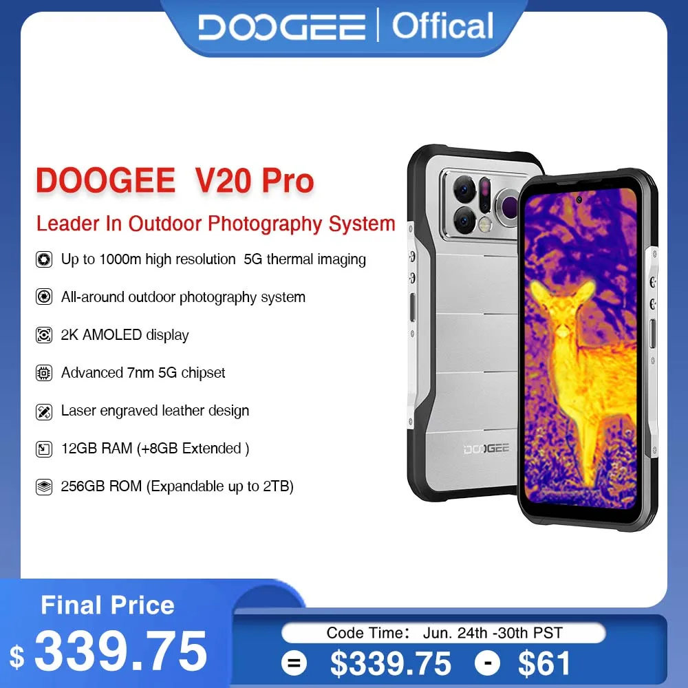 DOOGEE V20 Pro 2K AMOLED display